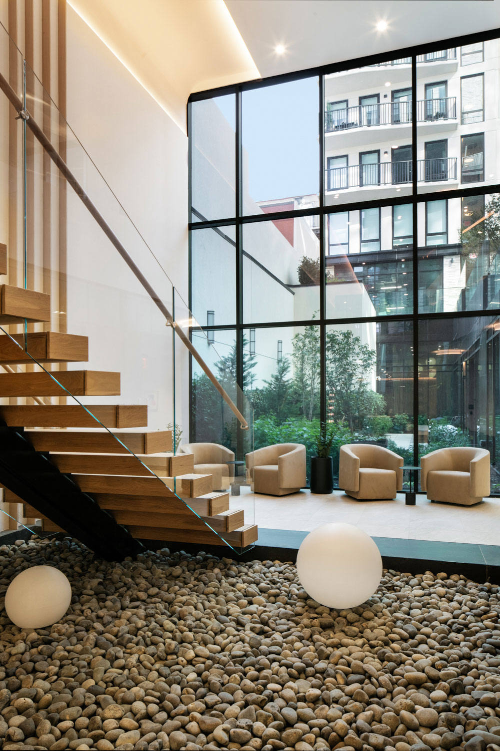 Co-working space and business lounge at Prosper Brooklyn