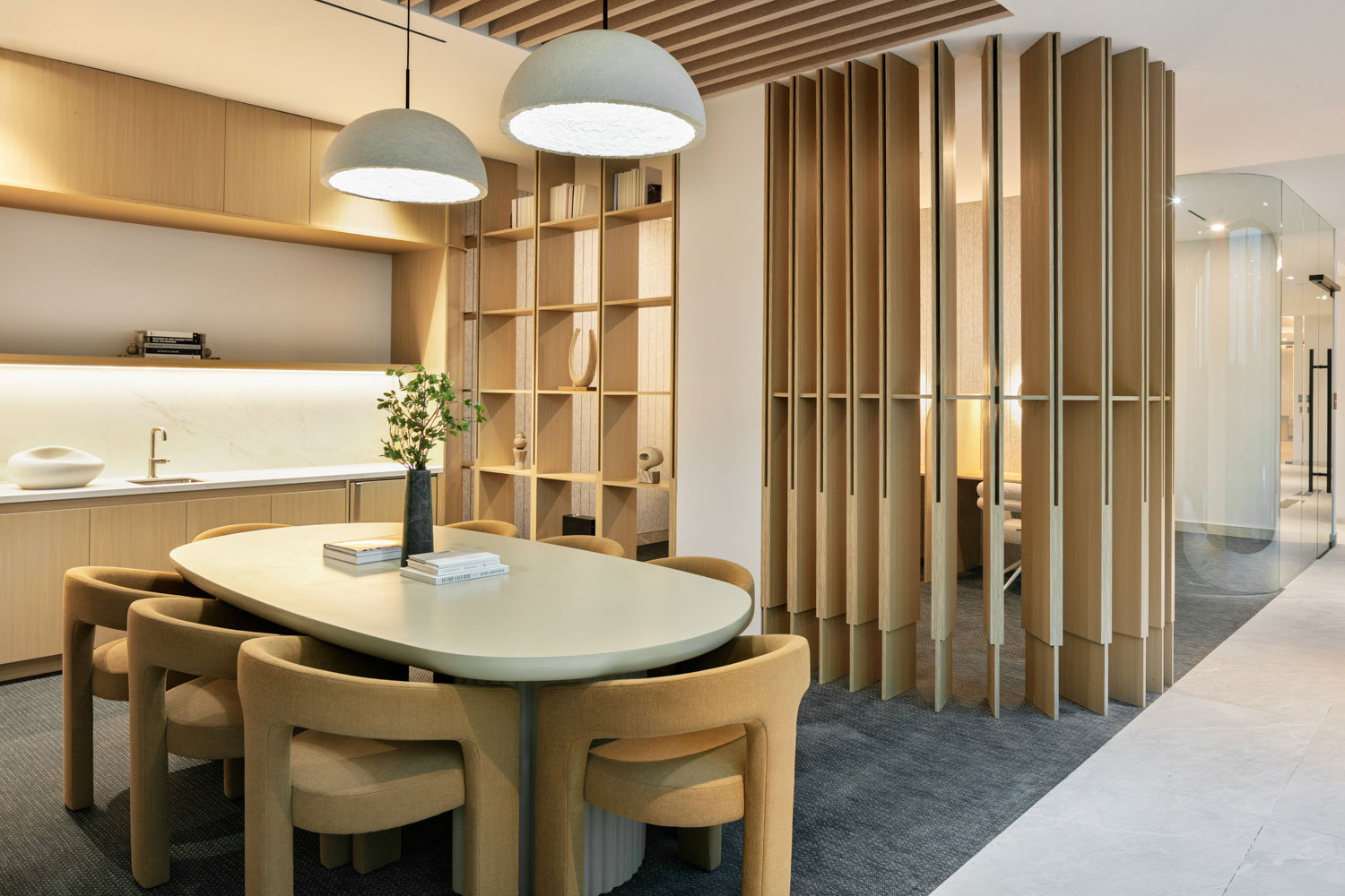 Co-working space and business lounge at Prosper Brooklyn