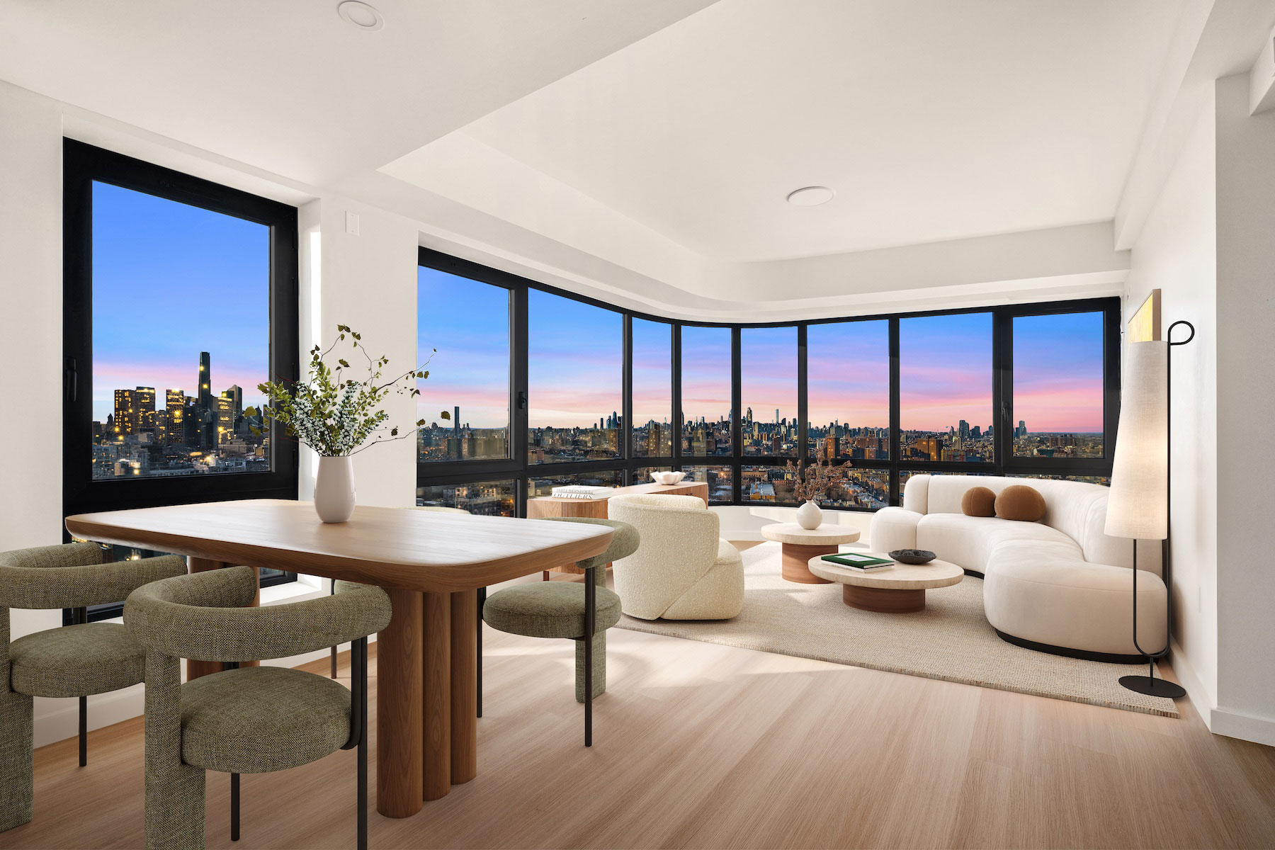 Modern living room in Prosper apartments