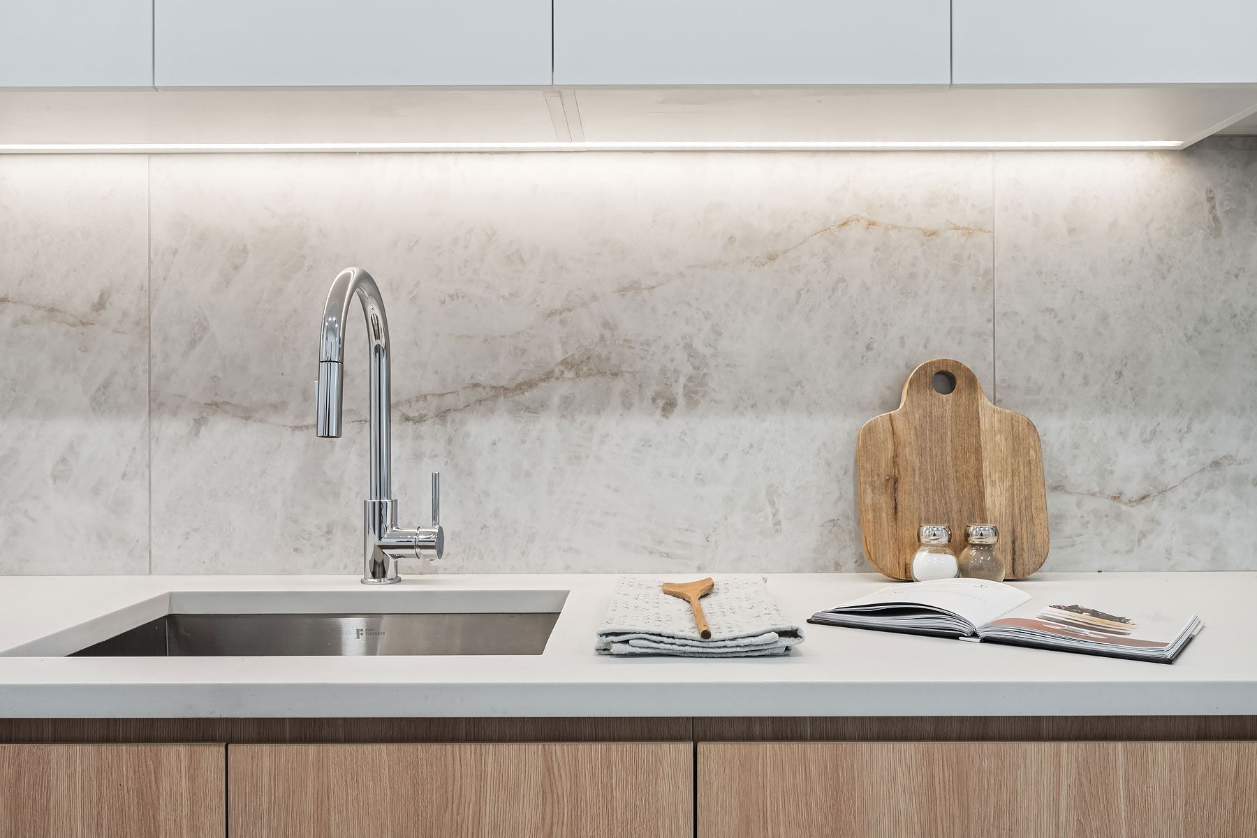 Modern kitchen in Prosper apartments